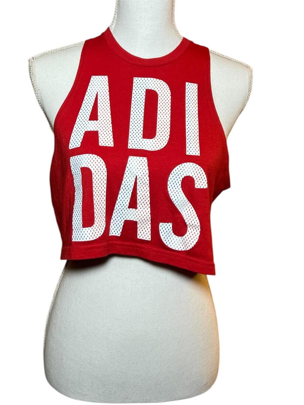 Adidas The go to Performance Sleeveless Crop Top Size Small